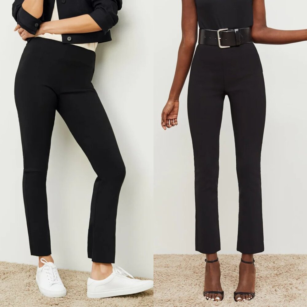 MM Lafleur Black The Foster Cigarette Pants PowerStretch